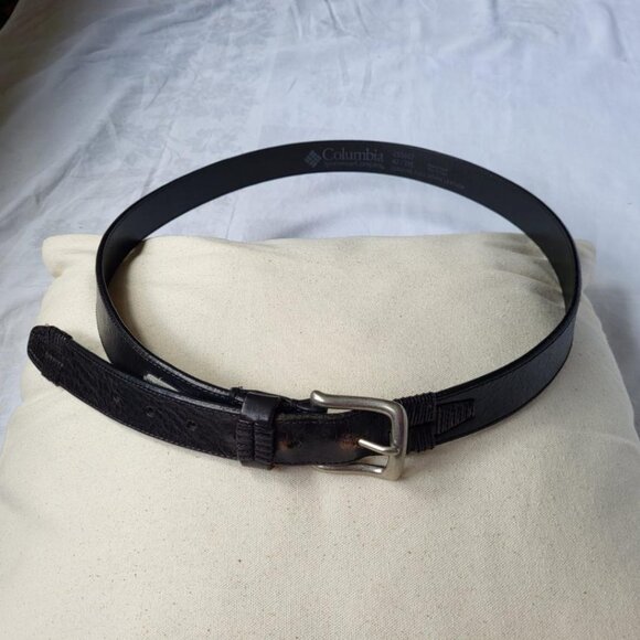 Black Leather Belt by Columbia - size 42 - Picture 1 of 4